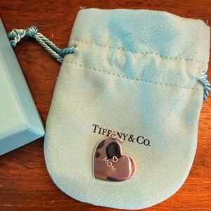 Tiffany Mom Medium Heart Tag Pendant